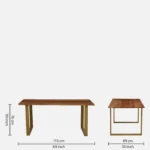 Gorvella Large Wooden 8 Seater Dining Set for Spacious Dining Areas - Image 7
