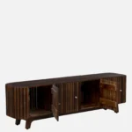 Elmswood Mango Wood TV Console in Stain Resistant Dark Mahogany Finish - Image 6