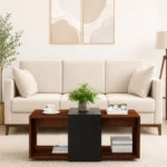 Kster Solid Wood Coffee Table in Warm Walnut Finish