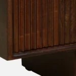 Hloverton Solid Teak Wood Entertainment Unit in Moisture Resistant Rustic Oak Finish - Image 4