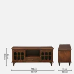Stonefield Mango Solid Wood TV Console in Stain Resistant Dark Espresso Finish - Image 3