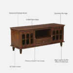 Stonefield Mango Solid Wood TV Console in Stain Resistant Dark Espresso Finish - Image 10