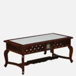 Cedar Wood Cabin Style Coffee Table in Chestnut Finish - Image 3