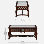 Cedar Wood Cabin Style Coffee Table in Chestnut Finish - Image 7