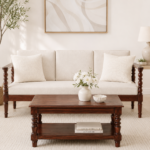 Mulberry Wood Artisan Coffee Table in Golden Honey