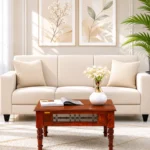Hazel Solid Wood Coffee Table in Teak Finish