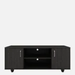 Ferndale Solid Teak Wood TV Console in Fade Resistant Rustic Brown Finish - Image 8