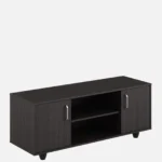 Ferndale Solid Teak Wood TV Console in Fade Resistant Rustic Brown Finish - Image 9