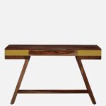 Nail Sheesham Wood Writing Table In Scratch Resistant Provincial Teak Finish - Image 6
