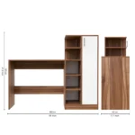 Dna Writing Table In Noce Lyon & White Finish - Image 3