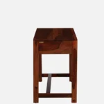 clone Sheesham Wood Writing Table in Scratch Resistant Honey Oak Finish - Image 5