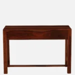 clone Sheesham Wood Writing Table in Scratch Resistant Honey Oak Finish - Image 6