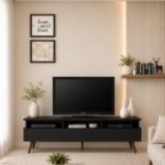 Shuhan Mango Wood Entertainment Unit In Dual Tone Walnut Finish