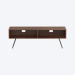 Nirvan Rustic Solid Wood TV Stand In Warm Matte Teak Finish - Image 4