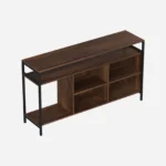 Savaan Wide Solid Mango Wood TV Unit In Honey Amber Wood Tone - Image 2