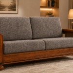 Haven Sheesham Wood 3 Seater Sofa in Brown Finish