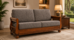 Haven Sheesham Wood 3 Seater Sofa in Brown Finish