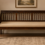 croma Sheesham Wood 3 Seater Sofa In Provincial Teak Finish