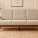 Orson Sheesham Wood 3 Seater Sofa in Teak Finish