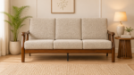 Orson Sheesham Wood 3 Seater Sofa in Teak Finish