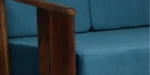 Nede Sheesham Wood 3 Seater Sofa In Blue Colour - Image 5