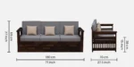 Willow Modern Convertible 3 Seater Sofa Cum Bed - Image 3