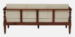 Clone Sheesham Wood 3 Seater Sofa In Beige Colour - Image 7
