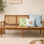 Rowan Solid Wood 3 Seater Sofa In Chair Natural Finish
