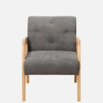 Verona Modern Upholstered Sheesham Wood Accent Chair for Living Room - Image 4