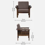 Weston Contemporary Single Seater Sofa with Plush Cushioning and Elegant Design - Image 5