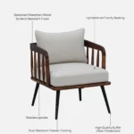 Verona Luxury Fabric Accent Sofa for Stylish Living Room Interiors - Image 9