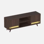 Grainford Solid Wood TV Stand with Cane Door Panels in Honey Oak - Image 5