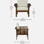 Harper Modern Fabric 1 Seater Sofa with Superior Comfort and Contemporary Appeal - Image 5