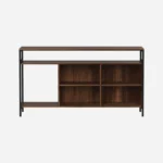 Linova Particle Board Wall Mounted TV Unit with Floating Shelves in White Gloss - Image 2