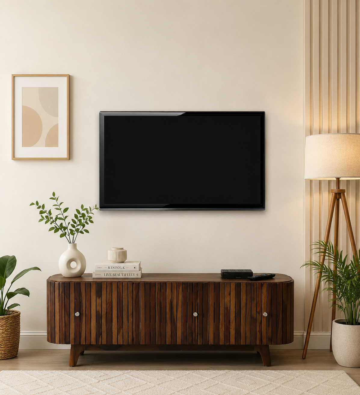 classic-wood-1.png Planko Engineered Wood TV Cabinet with High Gloss Finish in Wenge - Image 1