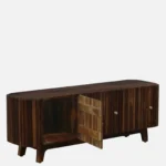 Planko Engineered Wood TV Cabinet with High Gloss Finish in Wenge - Image 4
