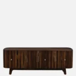 Planko Engineered Wood TV Cabinet with High Gloss Finish in Wenge - Image 8