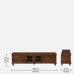 Homera Particle Board TV Cabinet with Soft Close Hinges in Sandy Beige - Image 5