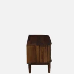 Imperva Solid Wood TV Stand with Fluted Panel Doors and Satin Gold Handles - Image 7