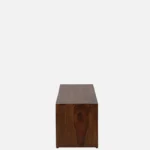 Sandoval Mango Wood TV Cabinet with Rattan Door Panels in Sandstone Finish - Image 2