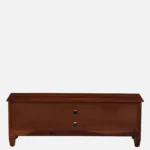 Pebblex Solid Acacia Wood TV Unit with Stone Texture Base in Pebble Grey - Image 4