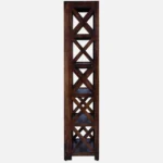Driftola Mango Wood Book Rack with Rustic Distressed Finish and Iron Brackets - Image 7