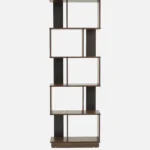 Aranyak Solid Wood Bookshelf with Bamboo Shelf Edges in Deep Forest Brown - Image 5