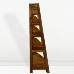 Dhruvan Solid Rosewood Bookshelf with Rope Wrapped Legs in Antique Ebony - Image 2