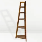 Dhruvan Solid Rosewood Bookshelf with Rope Wrapped Legs in Antique Ebony - Image 4