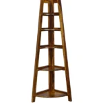 Dhruvan Solid Rosewood Bookshelf with Rope Wrapped Legs in Antique Ebony - Image 5