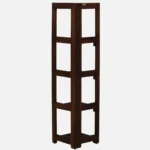 Sunora Engineered Wood Bookshelf with Gold Trim Legs in Desert Sand White - Image 7