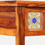 Smriti Solid Sheesham Wood Bookcase with Adjustable Shelves in Warm Brown Finish - Image 2