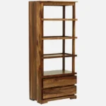 Ekant Solid Sheesham Wood Bookshelf in Dark Walnut Finish - Image 6