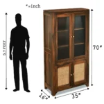 Noren Sheesham Wood Bookshelf - Image 3